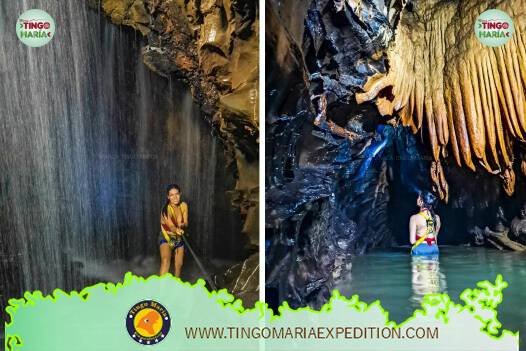 Catarata subterranea en la cueva Huayna Cápac 